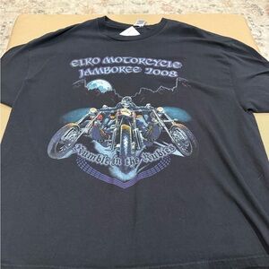 Black Graphic Tee - Euro Motorcycle Jamboree 2008